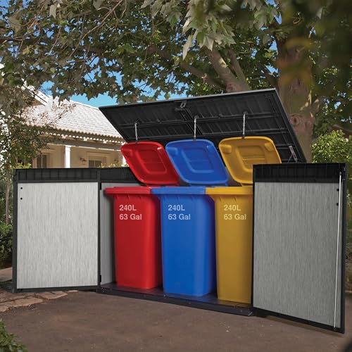 Keter Grande Store Gerätehaus, 2020 Liters, Grau/Braun, 190,5 x 109,3 x 132,5 cm