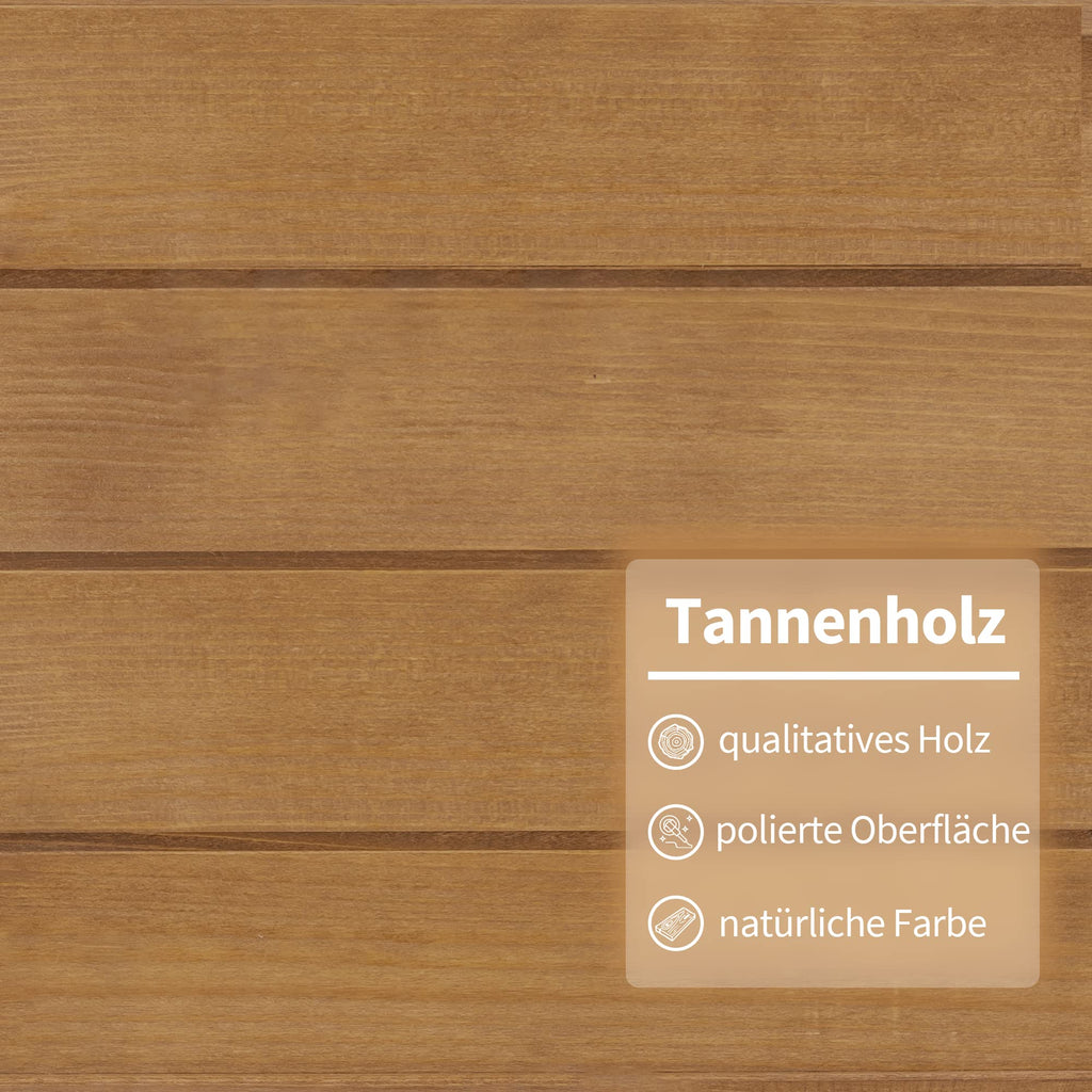 MCombo Gartenschrank Geräteschuppen Werkzeugschrank Outdoor-Schrank Gartenbox 0870 aus Holz Natur, 47 X 87 X 160 cm
