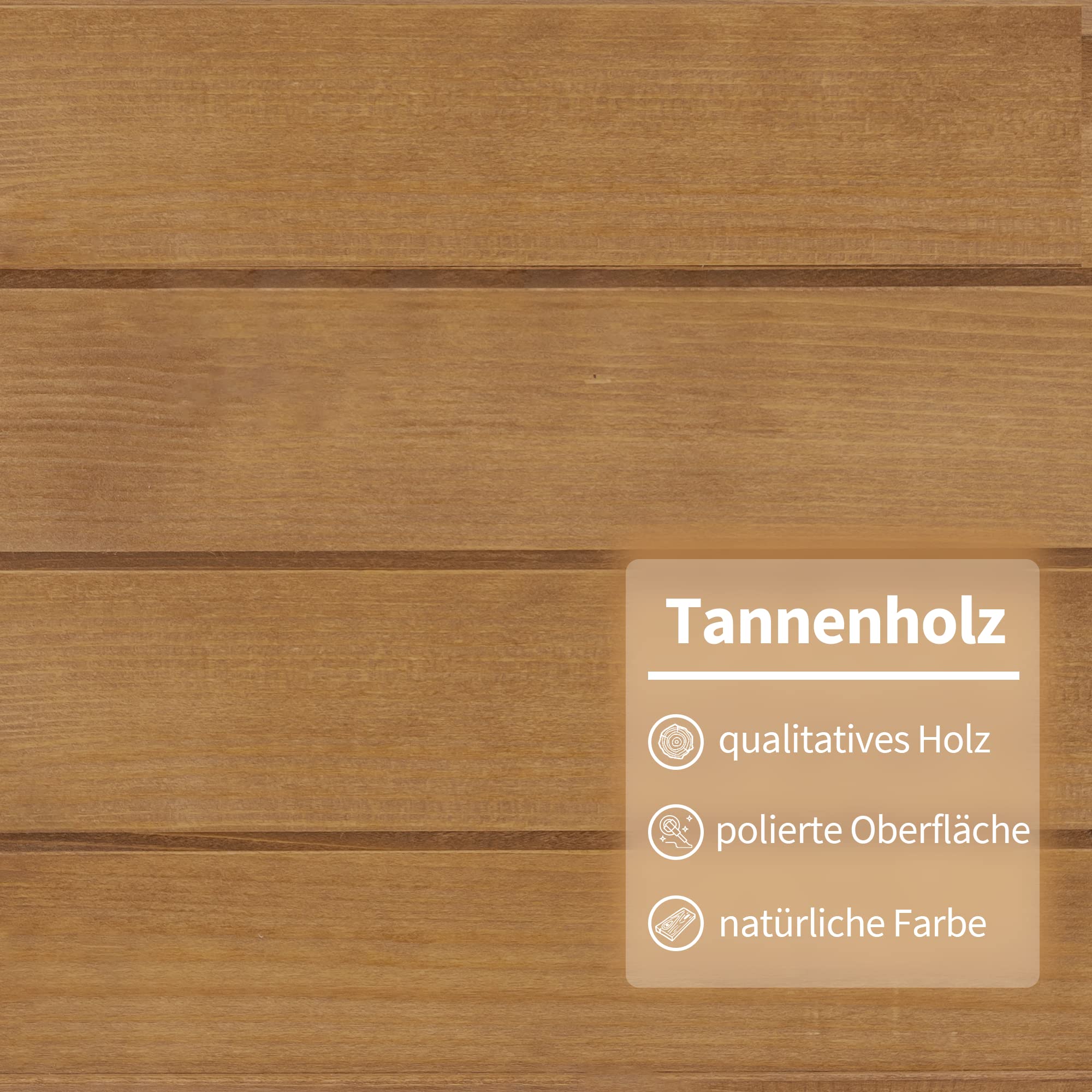 MCombo Gartenschrank Geräteschuppen Werkzeugschrank Outdoor-Schrank Gartenbox 0870 aus Holz Natur, 47 X 87 X 160 cm